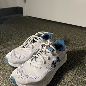 Under Armour White and Blue Sneakers